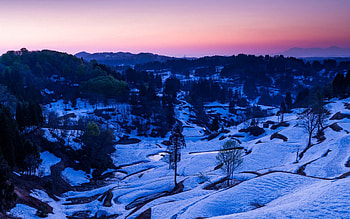 Nature, Rivers, Mountains, Night, Snow, Valley HD wallpaper