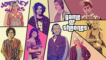 Game Of Thrones Poster Like GTA 5, game-of-thrones, tv-shows, artist, poster HD wallpaper