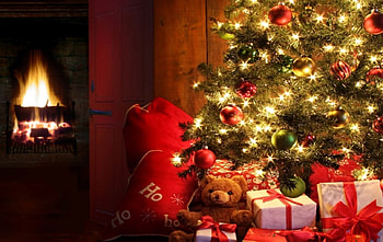 christmas tree , santa claus, holiday, christmas, tree HD wallpaper