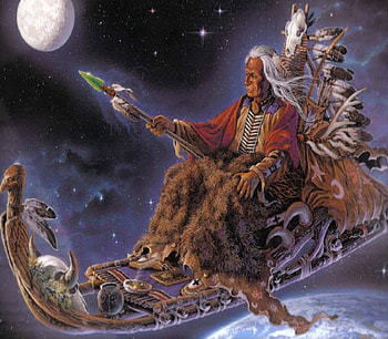 indian christmas, sledge, nightsky, flying HD wallpaper