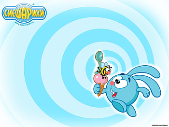 Cartoon, Rabbits, Smeshariki HD wallpaper