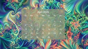 April 2026 — Fractal Calendar, April 2026 Calendar HD wallpaper