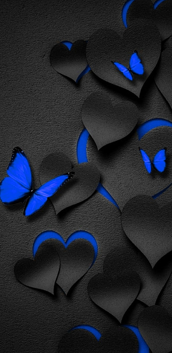 Gralyne Watkins on * - Butterfly. Blue butterfly , love, Black dark, Dark Blue Butterfly HD phone wallpaper