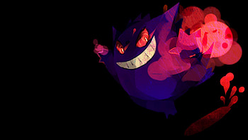 Gengar Pokmon, Purple phantom, Ghostly manifestation, Menacing presence HD wallpaper