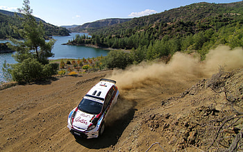 Sports, Ford, Turn, Dust, Intercontinental Rally Challenge, Al Attiyah, Cyprus 2011 HD wallpaper