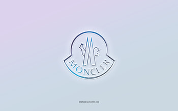 Moncler logo, cut out 3d text, white background, Moncler 3d logo, Moncler emblem, Moncler, embossed logo, Moncler 3d emblem HD wallpaper