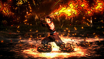 Tanjiro Kamado’s Fiery Resolve - Demon Slayer, Tanjiro Kamado, Anime, Demon Slayer: Kimetsu no Yaiba HD wallpaper