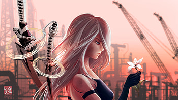 A2 Nier Automata Artwork, nier-automata, 2017-games, games, artwork, fantasy-girls HD wallpaper