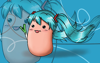 ... [Kawaii Potato] ~ Miku by Vocaloid12028 HD wallpaper