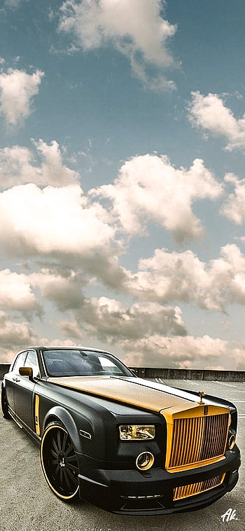 Rolls Royce golden, cloud, gold, sky, Rolls_Royce, car, trend, yellow, luxury, vehicle HD phone wallpaper