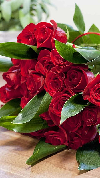 Beautiful Flowers Roses, Red Rose, Bouquet, love HD phone wallpaper