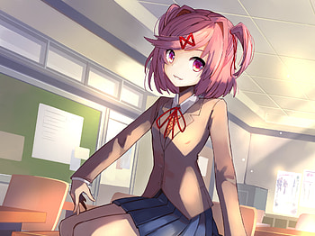 Natsuki - Doki Doki Literature Club!, Natsuki (Doki Doki Literature Club!), video game, Doki Doki Literature Club! HD wallpaper