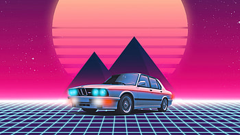 Fond Bmw Retrowave , bmw, retrowave, artist, artwork, digital-art, deviantart HD wallpaper