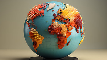 3D Globe Art, artistic, globe HD wallpaper