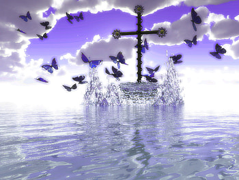 Born Again, god, butterfly, cross, jesus, christian HD wallpaper