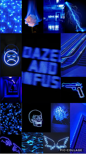 Aesthetic Dark Blue, light HD phone wallpaper