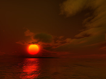 red hot beauty, red, nature, sun, sunset, beach HD wallpaper