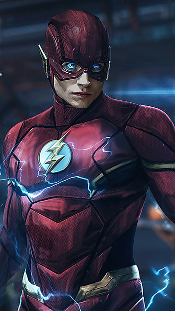 Flash, DC Comics, Lightning bolt logo, Superhero symbol HD phone wallpaper