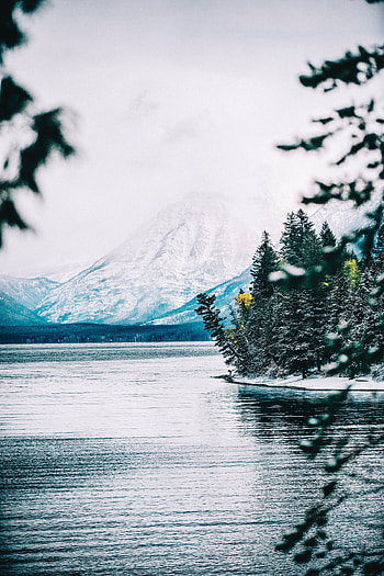 Landscape, Nature, Rivers, Snow, Mountain, Shore, Bank HD phone wallpaper