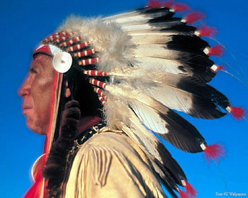 Native American Chieftain, native, feathers, American, sky, people HD wallpaper