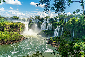 Waterfall, Water, nature, lake, fall HD wallpaper