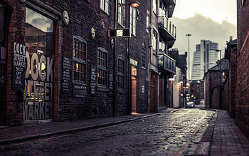 Cities, Houses, City, Street, Sidewalk HD wallpaper