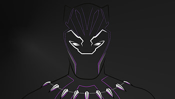 Black Panther Minimal Purple , black-panther, superheroes, minimalism, minimalist, artist, artwork, digital-art, artstation HD wallpaper