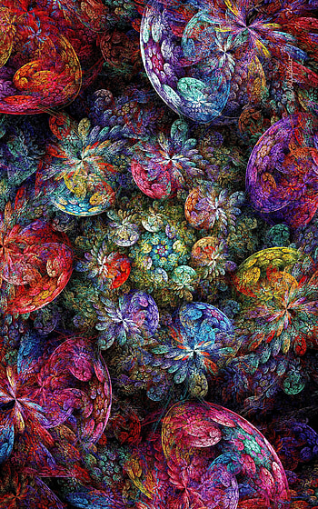 Colorful, artwork, fractal HD phone wallpaper
