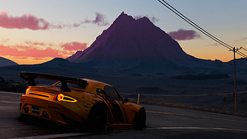 The Crew Motorfest: Yellow Supercar on Mountain Road — Quad, vehicle, video game, yellow car, The Crew Motorfest, mountain HD wallpaper