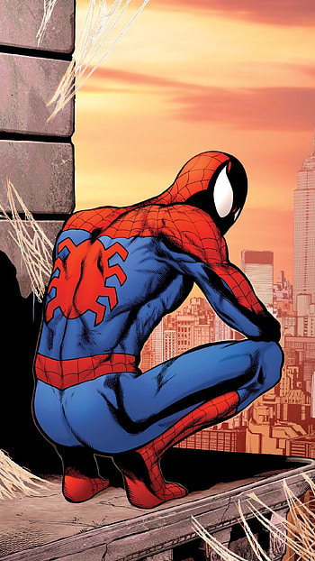 Spiderman Comic, Spider Man, Cartoon, Comic HD phone wallpaper