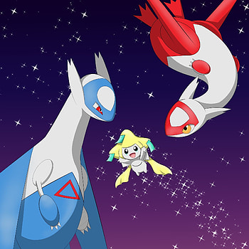 Jirachi, Eon Duo Latios and Latias, Johtoash Art HD phone wallpaper