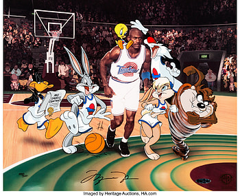 Michael Jordan, Space Jam, Movie, Bugs Bunny, Daffy Duck, Lola Bunny, Sylvester (Looney Tunes), Tasmanian Devil (Looney Tunes), Tweety HD wallpaper