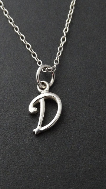 D Letter, Silver Chain HD phone wallpaper