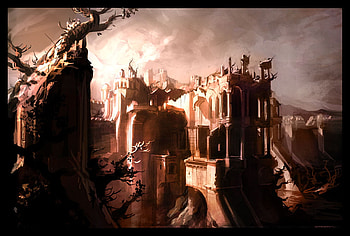 Tour Detruite, art, palace, 2004, prince of persia warrior within, environment, artwork, pop, prince of persia, video game, concept art HD wallpaper