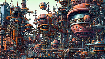 Futuristic Sci-Fi Cityscape, Sci Fi, city, sci fi city HD wallpaper