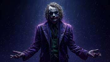Joker Ghost In Dark, joker, supervillain, superheroes, heath-ledger, artwork, digital-art, ai HD wallpaper