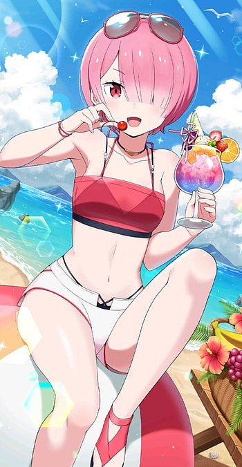 Re zero Ram, ramu, anime girl, best girl, swuimsuit, cute anime girl, abime girl, rezero, re zero, summer, ラム, best girl ram, rezero ram, best woman, anime, best waifu HD phone wallpaper