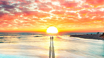 Love couple beach, Artist artwork, , Seaside dream HD wallpaper