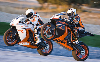 ktm 1190 rc8, motorcycle, ktm, road, rider HD wallpaper