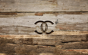 Chanel wooden logo, , wooden backgrounds, brands, Chanel logo, creative, wood carving, Chanel HD wallpaper