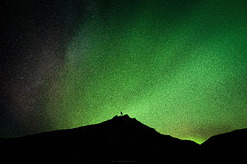 Aurora Borealis Iceland , silhouette, aurora, northern-lights, nature HD wallpaper