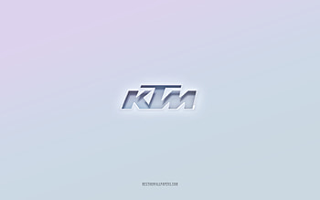 KTM logo, cut out 3d text, white background, KTM 3d logo, KTM emblem, KTM, embossed logo, KTM 3d emblem HD wallpaper