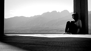 Her Secret Place of Memories, graphy, hop, black and white, beautiful, special, woman, memories HD wallpaper