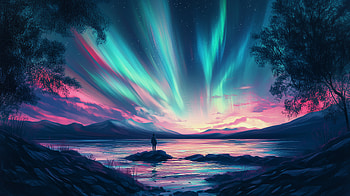 Mystical Aurora Borealis: for Dreamy Landscapes, landscape, aurora borealis, sky HD wallpaper
