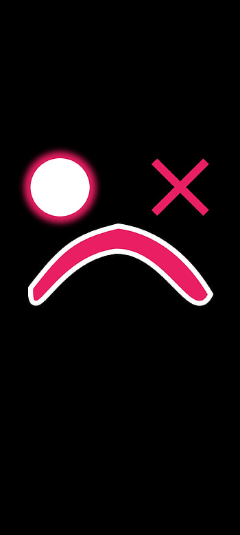 Sad face, sad, black, simple, emo HD phone wallpaper