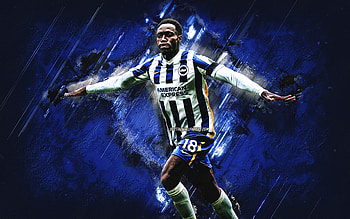 Danny Welbeck, Brighton Hove Albion FC, English footballer, blue stone background, Premier League, England, soccer HD wallpaper
