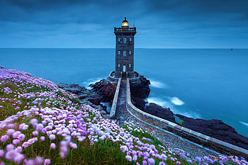 Lighthouse Spring, lighthouse, nature, landscape HD wallpaper