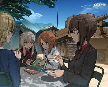 Maho Nishizumi, Anime, Girls Und Panzer, Darjeeling (Girls Und Panzer), Erika Itsumi, Miho Nishizumi HD wallpaper