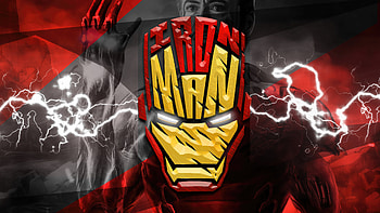 Iron Man Helmet Typography, iron-man, superheroes, artist, artwork, digital-art, behance HD wallpaper