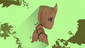 Groot Minimal Art , groot, star-wars, superheroes, minimalism, minimalist, artist, artwork, digital-art HD wallpaper